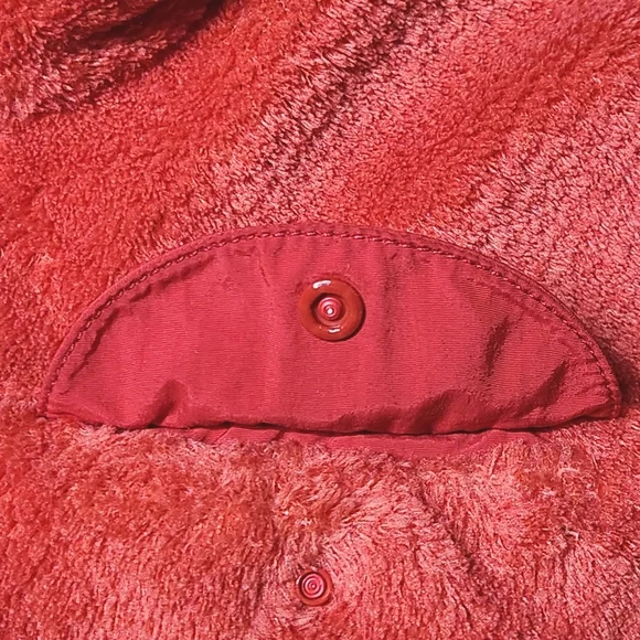 Patagonia Girls Re-Tool Full Zip Fleece Jacket  10 Coral  Snap Pocket Retired - Picture 6 of 15